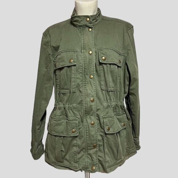 Gap Army Military Style Green Cotton Jacket - Picture 1 of 11